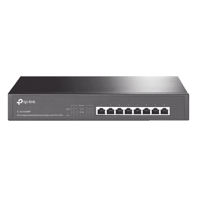 Switch PoE+ / 8 Puertos Gigabit / 126W Total / 30W por Puerto / Escritorio o Rack TL-SG1008MP TP-LINK