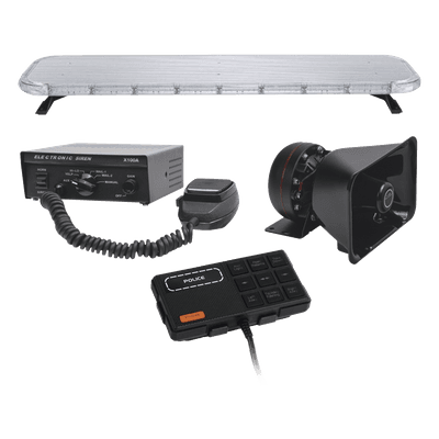 Kit de Equipamiento para Seguridad Pública / Barra LED 132 LEDs G3 / Sirena 100 W / Bocina 100 W / IP65 / 116.84 cm (3.83 ft) de Largo X75RBSKIT EPCOM INDUSTRIAL SIGNALING