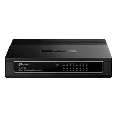 Switch de escritorio / 16 puertos RJ45 / 10/100 Mbps / Sin ventilador / 7.9 x 5.6 x 1.6 in TLSF1016D TP-LINK