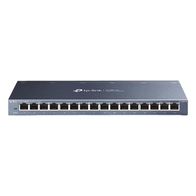 Switch / 16 Puertos Gigabit / 10/100/1000 Mbps / Fanless / Escritorio o Pared TL-SG116 TP-LINK