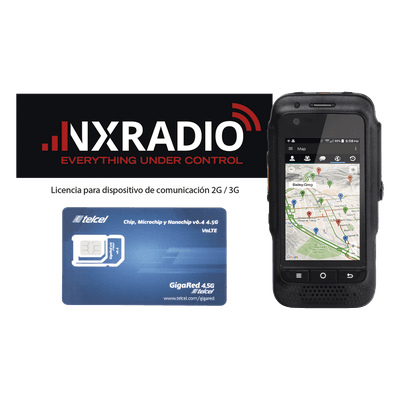 Kit Radio LTE / IP67 Sumergible / Pantalla 3.1' Gorilla Glass / Audio 2W / Batería 3600 mAh / 2G 3G 4G WiFi Bluetooth TE580PLUS-KIT-SIMTEL TELOX