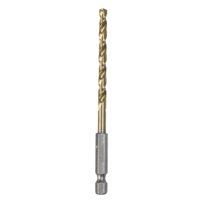 Broca hexagonal / 3/16" (4.8 mm) / TiN / HSS / Punta 135° / Vástago 1/4" / 4-7/32" (107.2 mm) D-23911 MAKITA