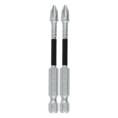 Broca reforzada Phillips / #2 / 3" (76 mm) / Paquete 2 piezas / Acero único / Vida útil extendida E-01149 MAKITA