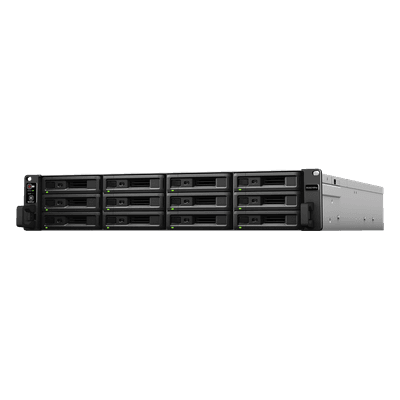 Servidor NAS Rack / 12 Bahías / Expandible a 36 / Intel Xeon D-1531 6 Núcleos / 8 GB DDR4 ECC / Fuente Redundante / Virtualización Certificada RS3621RPXS SYNOLOGY