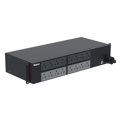PDU Básico para Rack / 16 Salidas NEMA 5-20R / Entrada NEMA L5-30P / 30 A / 120 Vca / Horizontal 2U / Cable 3 m (9.8 ft)