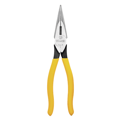 Pinza de Punta Cónica con Corte / 8 Pulgadas / Trabajo Pesado / Mordazas Estriadas / Mangos PVC 203-8 TULMEX