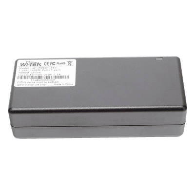 Inyector PoE Gigabit / 30W 802.3af/at / 48V / Alcance 100 m (328 ft) / Plug and Play / CCTV