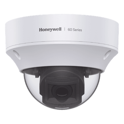 Cámara domo IP / 5 MP / lente motorizado 7-22 mm / IR 50 m / WDR 120 dB / H.265 / PoE+ / IP67-IK10 / ONVIF S-G / Serie 60 HC60W45R4 HONEYWELL
