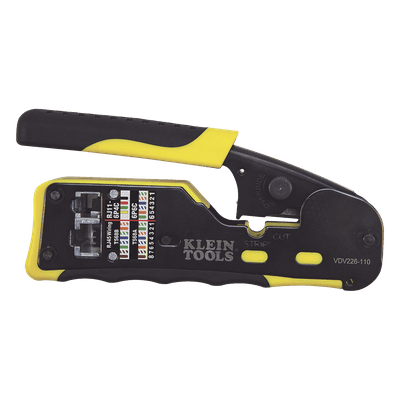 Ponchadora/Pelacables/Cortacables / Conectores Pass-Thru RJ45 / RJ11/RJ12 Estándar / Matraca Ciclo Completo / 28-22 AWG VDV226-110 KLEIN TOOLS