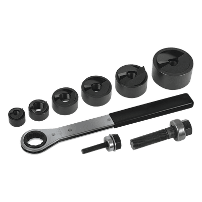Juego de Sacabocados / 6 Piezas / 1/2 a 2 Pulgadas (12.7 a 50.8 mm) / Con Llave Matraca y Estuche 53732SEN KLEIN TOOLS