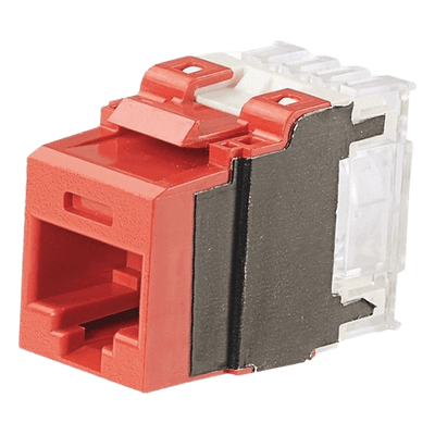 Jack Keystone / Cat 6A / 500 MHz / 8P8C / Impacto 110 / UTP / Rojo NK6X88MRD PANDUIT