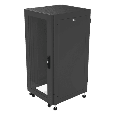 Gabinete de Piso 19in / 24UR / 600 mm Profundidad / Carga 532 kg / Puerta con Cristal Templado / Cierre 3 Puntos LP-6060-24U-R2 LINKEDPRO BY EPCOM