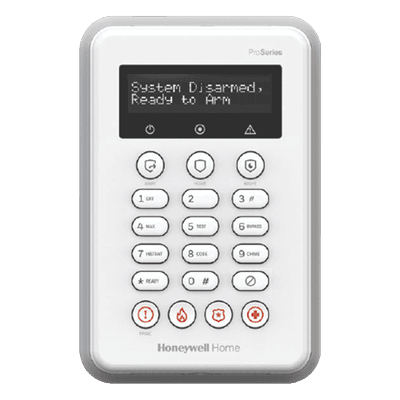 Teclado Inalámbrico / Pantalla Alfanumérica Retroiluminada / Alcance 92 m (301.8 ft) / Armado Stay-Away / 2.4 GHz / 5 Años Batería PROSIXLCDKP HONEYWELL HOME RESIDEO