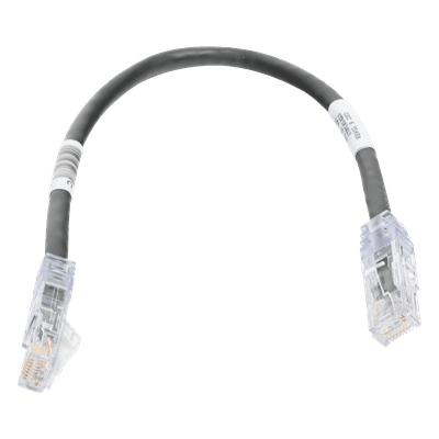 Cable de Parcheo UTP Cat6 / 24 AWG / CM / 0.3 m (1 pie) / Color Negro UTPSP1BLY PANDUIT
