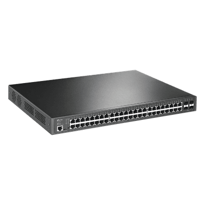 Switch PoE+ L2+ / 48 Puertos Gigabit / 4 SFP 1G / Presupuesto PoE 384W / Rendimiento 104 Gbps / Montaje en Rack TL-SG3452P TP-LINK