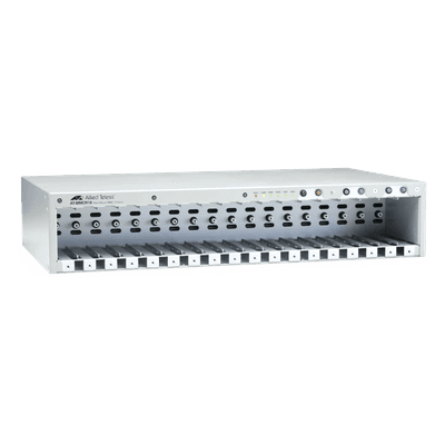 Chasis / 18 ranuras / Mini Media Converters / Rack 19" / Sin PSU / Alta densidad AT-MMCR18-00 ALLIED TELESIS