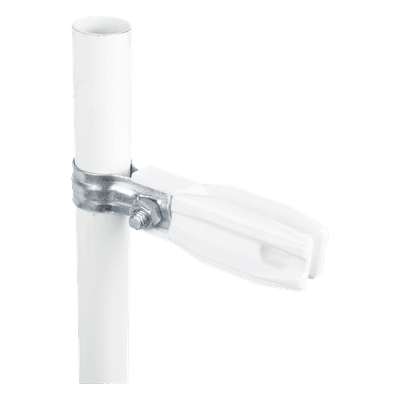 Aislador de Paso o Esquina / Abrazadera 1" (25 mm) / Resina Virgen 100% / Acero Galvanizado / Protección UV / Bolsa 100 Unidades SFABRAZADERA1PW SFIRE