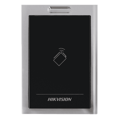 Lector de Tarjetas MIFARE / Frecuencia 13.56 MHz / Protocolo Wiegand W26/W34 / RS-485 / IP64 / Montaje en Pared DS-K1101M HIKVISION