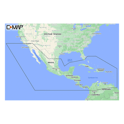 Carta Náutica Digital / América Central y Caribe / Identificación de Profundidades / Easy Routing / Fotografía Aérea / Mareas y Corrientes / Vista 3D Ultra Resolución M-NA-Y205-MS C-MAP