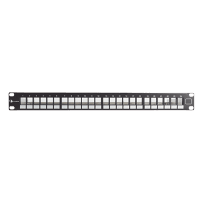 Patch Panel / Keystone UTP / 24 Puertos / Plano / 1UR / Acero 18 Gauge / -10 a 60°C KPNL-F1-24-01S SIEMON