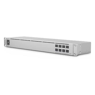 Switch administrable capa 2 / 8 puertos SFP+ 10G / 160 Gbps / Pantalla táctil 1.3" / 1U rack / 4.7 pies de profundidad USW-AGGREGATION UBIQUITI