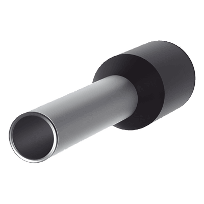 Férula Aislada / 16 AWG (1.5 mm²) / Largo 16.5 mm / DIN Color Negro / Paquete 500 pzas FSD78-10-D PANDUIT