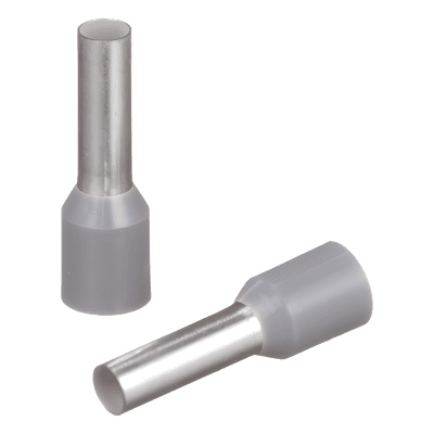 Férula Aislada / 12 AWG / 17.5 mm Largo / Color Gris DIN / 500 Piezas / Cable Único FSD81-10-D PANDUIT