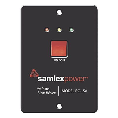 Control remoto para inversor / LCD con indicadores de estado / Cable 15' (4.6m) / RJ-12/RJ-25 / 0°C a 40°C RC-15A SAMLEX
