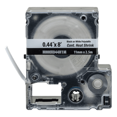 Casete de Etiquetas Termocontráctiles / Poliolefina Grado Militar / 11.2 mm Ancho / 2.4 m Largo / 16-10 AWG / Blanco H000X044H1M PANDUIT