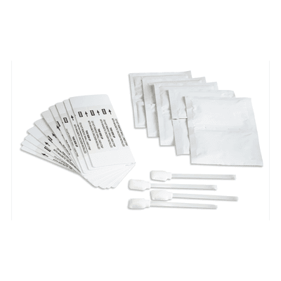 Kit de Limpieza / 4 Hisopos Cabezales / 10 Paños Gasa / 10 Tarjetas / Compatible INK1000 062150 HID