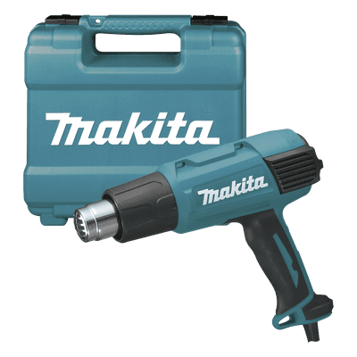 Pistola Térmica Industrial / Temperatura Variable 122-1022°F / Flujo de Aire 7-14 CFM / Diseño Compacto 1.5 lbs / Estuche Incluido HG-6031-VK MAKITA