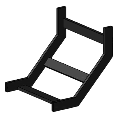 Curva Vertical Interior / Acero al Carbón / Recubrimiento Epóxico / 1.5' x 4' (45.7 cm x 1.2 m) / Incluye Cople y Tornillería CH-CVIT-1X4EP CHAROFIL