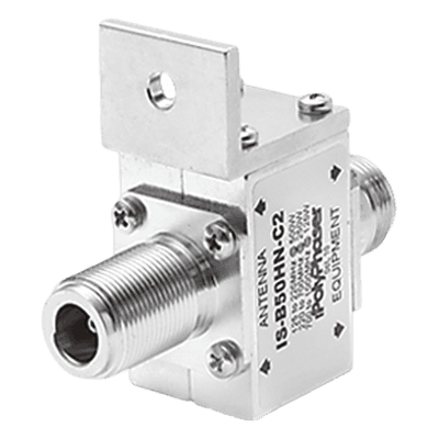 Protector Coaxial RF / 125-1000 MHz / 50 Ω / N Hembra Bidireccional / 500W / 20 kA / Tubo de Gas IS-B50HN-C2 POLYPHASER