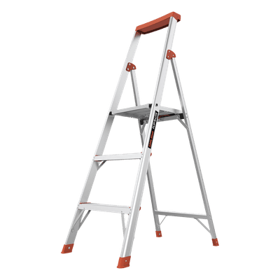 Escalera de Aluminio / 3 Peldaños / Altura 1.5 m (4.9 ft) / Plataforma con Bandeja para Herramientas / Patas Antideslizantes FLIPNLITE-3C Little Giant Ladder Systems