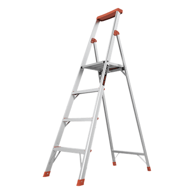 Escalera de Aluminio / 4 Peldaños / 1.8 m (5.9 ft) / Plataforma con Bandeja / Diseño Compacto FLIPNLITE-4C Little Giant Ladder Systems