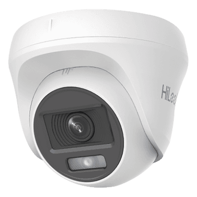 Turret TURBOHD 1080p / Color 24/7 / Lente 2.8 mm / ColorVu Lite / Luz Blanca 20 m / 65 ft / Interior / Policarbonato THC-T129-P HiLook by HIKVISION
