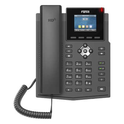 Teléfono IP / 4 Líneas SIP / Pantalla LCD 2.4" Color / PoE / Audio HD / Conferencia 6 Participantes X3SPPRO FANVIL