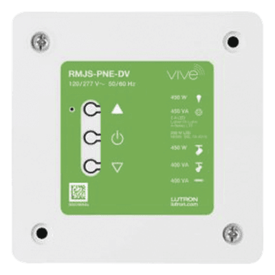Módulo de atenuación PowPak / Fase directa o inversa / 120/277 V / Hasta 450 W-VA / Clear Connect 431-437 MHz / 10 Pico + sensores / Sistema Vive RMJSPNEDV LUTRON ELECTRONICS