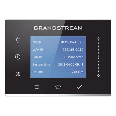 IP-PBX / 500 Usuarios / 75 Llamadas Simultáneas / 2 FXO + 2 FXS / 3 Puertos Gigabit PoE+ / On-Premise y Cloud UCM6302A GRANDSTREAM