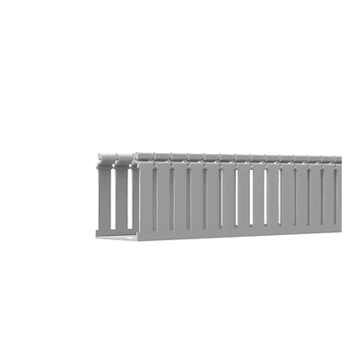 Canaleta Ranurada de PVC con Tapa / Tipo F / 4.25 x 4.10 x 6.6 ft / UL 94 V-0 / Gris Claro FC4X4LG2 PANDUIT