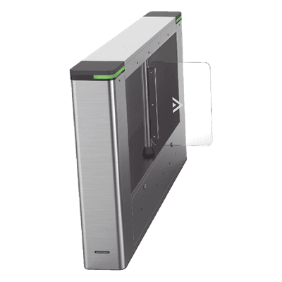 Torniquete Swing Izquierdo / Carril 90 cm (35.4 in) / Lector de Tarjeta Integrado / TCP-IP / 20 a 60 Personas/min / IP54 / Acero Inoxidable SUS304 DS-K3B501SX-L/M-DP90 HIKVISION