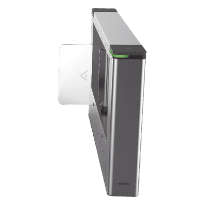 Torniquete Swing Derecho / Carril 90 cm (2.95 ft) / Panel + Lector Tarjeta / TCP-IP / 6,000,000 MCBF / 12 Pares IR / IP54 / 60,000 Tarjetas DS-K3B501SX-R/M-DP90 HIKVISION