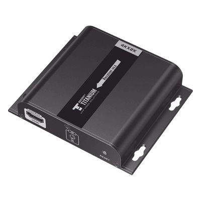 Receptor HDMI Extensor / 4K @ 30Hz / Alcance 120 m (393.7 ft) / Cat 5e/6 / HDbitT / IR / HDCP 1.3 / Switch Gigabit