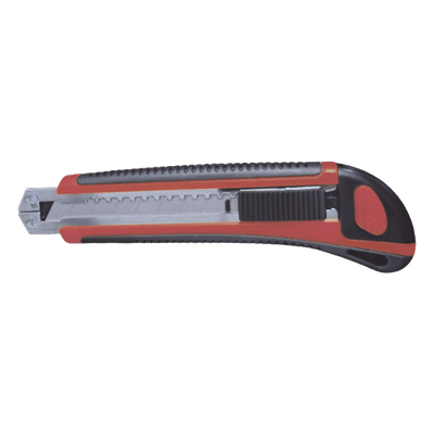 Navaja de Hojas Desprendibles / Hoja 18 mm / Bloqueo Automático / Guía Metálica / Mango Ergonómico ABS+TPR / 17 x 5 x 2.5 cm PST-H050-02 PRECISION