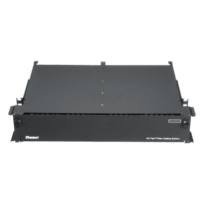 Panel de Distribución de Fibra Óptica / 2 UR / Ultra Alta Densidad / 288 Fibras / Acceso Frontal y Trasero / Bandeja Dividida con Bloqueo FLEX2U06 PANDUIT