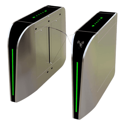 Torniquete de Barrera Flap / Un Solo Carril / 30 Personas por Minuto / Apertura 1 s / Acero Inoxidable / Indicadores LED / Alarma por Acceso Denegado FBL300 ZKTECO
