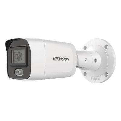 Bala IP 4 Megapixel / Imagen a Color 24/7 (ColorVu) / Lente 2.8 mm / Luz Blanca 40 mts / Exterior IP67 / WDR 130 dB / Audio y Alarma I/O / Captura Facial / ONVIF / Micro SD DS-2CD3047G2-LS(C) HIKVISION