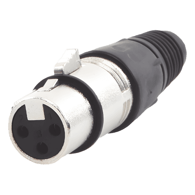 Conector XLR / 3 Pines Hembra / Bloqueo con Pestillo / Rango -30 °C a +80 °C / Cable 3.5-8.0 mm / 16 A por Contacto EP-XLRF EPCOM PROAUDIO