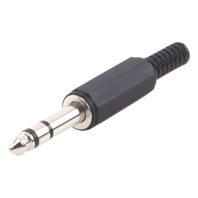 Conector Macho Estéreo / 6.35 mm (1/4") / Cuerpo Plástico / Terminación Soldadura / 28-14 AWG EP-TRS EPCOM PROAUDIO