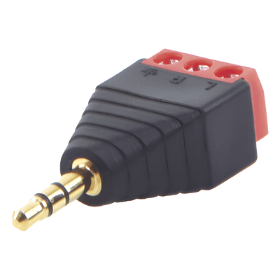 Conector de audio / 3.5mm macho estéreo / Terminal de tornillo 3 pines / 28-16 AWG / Compacto EP-CON35 EPCOM PROAUDIO